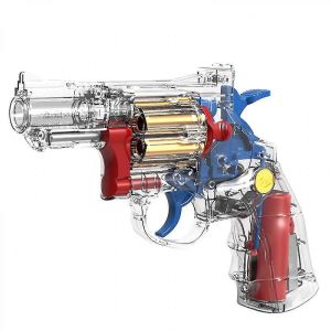 Revolver jouet avec étui transparent, pistolet à mousse avec fléchettes en mousse souple Elite, ensemble de pistolets jouets pour enfants de 5, 6, 7 et 8 ans (court)-K - Neuf
