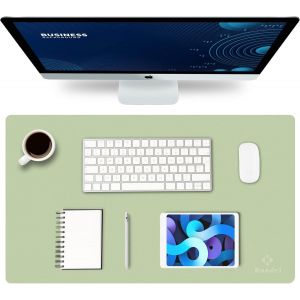 DDA-Tapis de Bureau, Tapis Bureau, Tapis Bureau Sous Main 35cm x 60cm, Tapis de Portable, Sous Main Bureau pour Bureau et Maison, Double Face (Vert Clair) - Neuf