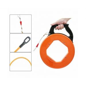 Enrouleur de c&acirc;ble en fibre de verre 70 m, enrouleur de fil de tirage, pour conduit, 4 mm - Neuf