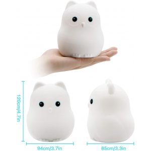 Veilleuse De B&eacute;b&eacute;, Lampe De Chevet, Lampe De Table, Chambre Lampe Veilleuse B&eacute;b&eacute; Rechargeable Led Veilleuse 9 Couleurs Veilleuse (T&eacute;l&eacute;commande + Tactile Dimm) Cadeau De No&euml;l/Pr&eacute;sent - Oiseau - Neuf