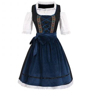 Les Femmes De La Robe Dirndl Oktoberfest Costumes Grandes Tailles Halloween Noir L - Neuf