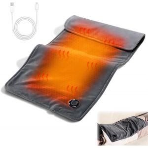 JGD-Coussin Chauffant Electrique, 30 x 60cm 5V USB Coussin Chauffant &eacute;lectrique avec Arr&ecirc;t Automatique et 3 Niveaux de Temp&eacute;rature USB Ceinture Chauffante Dos pour Lombaire Cervicales pour et les Gen - Neuf