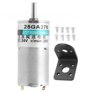 XYONG Moteur a engrenages CC, petit, faible vitesse, sens horaire, antihoraire, support a aimant permanent, commande sportive, 24 V, XD25GA370 (200 tr/min) - Neuf