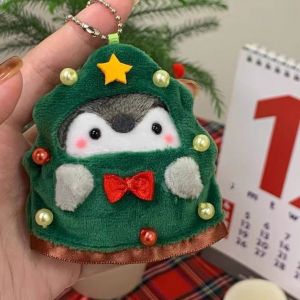 Lot de 3 d&eacute;corations de sapin de No&euml;l en forme de pingouin, pendentif pingouin 6 cm - Neuf