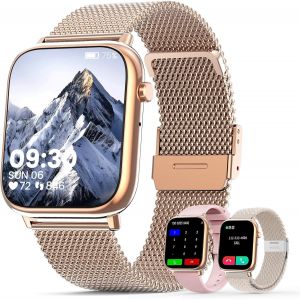 Miecgth 2025 Montre Connectée Femme Con Siri/Hrv/Et, 1.39"" Smartwatch Avec Podometre, 120+ Modes Sport Montre Cardiofréquencemètre Spo2 Ip68 Fitness Podomètre Pour Android Ios - Neuf
