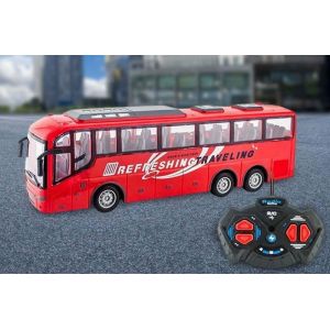 Bus télécommandé à LED pour enfants ¿ Véhicule télécommandé à 4 canaux avec lumières ¿ Jouet éducatif pour les 4 ans et plus - Neuf