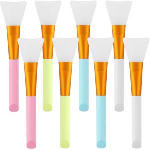 Lot De 8 Pinceaux Pour Masque Facial En Silicone Doux Pour Masque De Sommeilmasque De Bouelotion Corporelle Sans Poils - Neuf