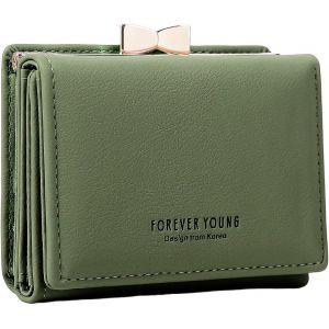 CAUC-Porte Monnaie Femme en Cuir PU Petit Format Porte Feuilles pour Femme avec Grande Capacit&eacute; Porte-Feuille Femmes Zipp&eacute; Pochette &agrave; Monnaie (Vert) - Neuf
