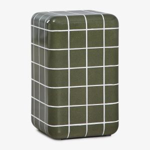 Table de chevet carr&eacute;e Eleonor, 30x30 cm, en ciment et fibre de verre - Neuf