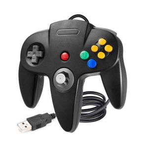 Manette Usb R&eacute;tro N64 Pour Pc, Mac, Linux, Raspberry Pi &iquest; Manette Filaire Pour Jeux Classiques - Neuf