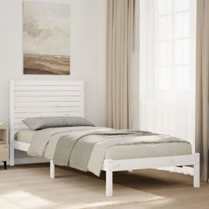 Vidaxl Cadre De Lit Extra Long Sans Matelas 90x210 Cm Bois Massif - Neuf