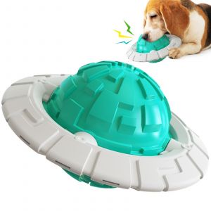 Hjlian (Prix Limite : 16,9 $) Balle Frisbee Vocale Pour Chien, Jouet D'exterieur Pour La Dentition - Bleu Lac 150 X 150 X 88 Mm, Coque En Nylon - Neuf