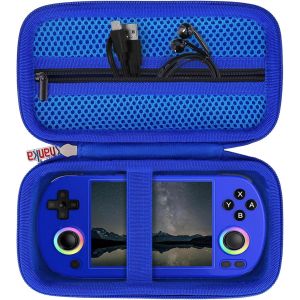 Mdy-Boîte Dur Pour Rg40xx H Vintage Jeu Portable, Sac De Rangement Pour Rg40xx H 4.0 Pouces Ips Écran Portable Console De Jeu, Boîte Seulement (Bleu) - Neuf