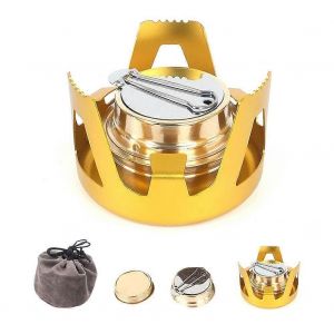 Mini Br&ucirc;leur &Agrave; Alcool,Mini R&eacute;chaud &Agrave; Alcool Portable En Alliage D'aluminium En Laiton Pour Le Camping,La Randonn&eacute;e,La Randonn&eacute;e Et La Randonn&eacute;e - Neuf