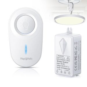 Chenquansarl-Kit De Commutateur D'éclairage Sans Fil, Extérieur 1700 Pieds Intérieur 330 Pieds Ip66 Interrupteur D'éclairage Mural Étanche Avec Récepteur Facile À Installer Pour Les Lumières Led De 1 - Neuf
