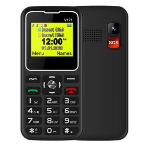 T&eacute;l&eacute;phone Portable 1.77 Pouces Batterie 1000mAh Dual SIM Bluetooth FM MP3 MP4 Noir YONIS - Neuf