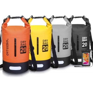 Sac Sec 5l 10l 20l 30l Étanche Avec Sangle Réglable Pour Bateau Excursion Canoë Pêche Rafting Natation Snowboard.[B728] - Neuf