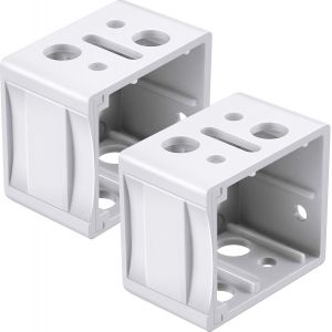 Supports de store de 1 pouce, support de montage de boîte profilée blanche, support de rail de tête de store de fenêtre (2) - Neuf
