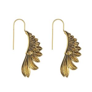Ore-Vintage Ailes D'ange Boucles D'oreilles Pour Femmes Rétro Plume Boucles D'oreilles Mode Oreille Fête Bijoux Cadeau Livraison Directe Brincos-Bronze Wings- - Neuf