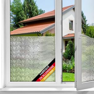 Kalanka-Film Fenêtre Anti Regard Autocollant Fumée 45 Cm X 2 M - Opaque Adhésif Et Décoratif Brise-Vue Cache Occultant Pour Vitre, Vitrage, Douche - Neuf