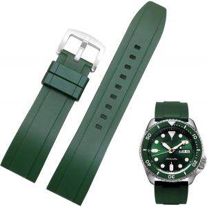 Eryi-Bracelets De Montre En Caoutchouc Fluoré Doux Durable 19mm 20mm 21mm 22mm Fkm À Libération Rapide Plongée Style Bracelet De Remplacement Pour Femme Homme - Neuf