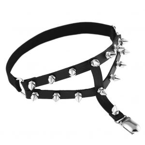 Porte-Jarretelles Elastiques En Pu Pour Femmes, Accessoires De Bas Reglables (Noir + Clip Canard) - Neuf