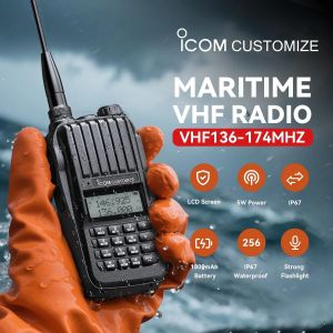 ICOM personnaliser talkie-walkie Radio Marine interphone Portable maritime VHF émetteur-récepteur étanche Portable Radio bidirectionnelle-VHF - Neuf