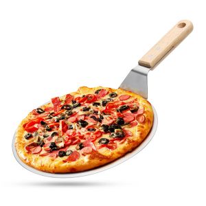 Pizza À La Spatule (25cm), Gâteau Outil De Transfert, Spatule En Silicone Pour La Cuisson Des Pizzas, Spatule En Métal, Non-Bâton De Plateau, Des Pizzas, Des Fournitures, En Aluminium Amovible Crêpe - Neuf