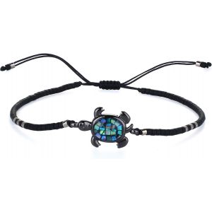 Kalsw-Bracelet De Perlé Abalone Shell Bracelet De Miyuki Avec Pendentif Tortue Réglable Bracelets D'amitié Bijoux - Neuf