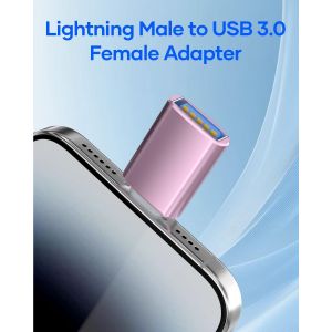 Adaptateur Lightning vers USB, Câble Lightning Mâle vers USB Femelle pour iPhone 14 13 12 11 Pro Max, Adaptateur OTG iPhone pour avec Clé USB, Souris, Clavier, Concentrateur, Appareil Photo - Neuf
