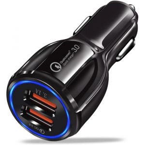 JGD-Chargeur USB de voiture 5 V 6 A universel Quick Charge 3.0 rapide chargeur d'alimentation prise USB 2 ports, prise pour smartphone tablette iOS Android - Neuf