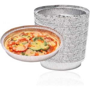 Jexnovashop-Lot De 30 Moules Ronds Jetables En Aluminium De 23 Cm, Moules &Agrave; G&acirc;teau Jetables Et Moules En Aluminium Pour La Cuisson, La Cong&eacute;lation Et Le Stockage - Neuf