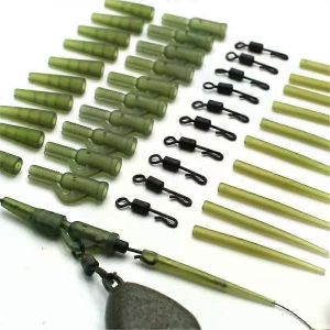 100pcs Carpe P&ecirc;che Accessoires Plomb Clip Rapide Changement Rapide &Eacute;merillon Queue En Caoutchouc Anti-Enchev&ecirc;trement Manchons Pour Carpe Montage P&ecirc;che Grossi&egrave;re Mat&eacute;riel De P&ecirc;che - Neuf