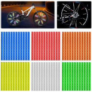Subzonal-R&eacute;flecteurs De V&eacute;lo 72 Pi&egrave;ces - B&acirc;tonnets R&eacute;fl&eacute;chissants Faciles &Agrave; Fixer Sur Les Rayons De V&eacute;lo, Mat&eacute;riau Hautement R&eacute;fl&eacute;chissant Augmentant La Visibilit&eacute; Jusqu'&agrave; 160 M, 6 Couleurs - Neuf