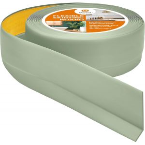 Plinthe Souple Autoadh&eacute;sive-50 mm x 20 mm-Plinthe en PVC de finition-Pour salle de bain,salon,l'int&eacute;rieur,mur,sol,Flexible,etanche,d&eacute;coratif,(5 m&egrave;tres,Vert clair) - Neuf