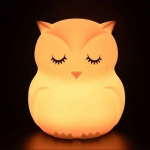Veilleuse Pour Enfants Colorés,Veilleuse Led À Lumière Tactile,Lampe Rechargeable Usb 9 Couleurs - Neuf