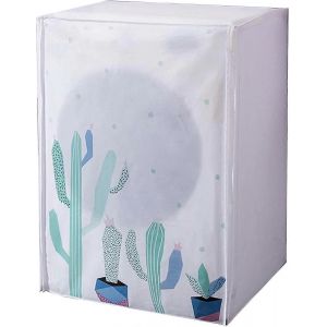 Housse de sèche-linge,housse de machine à laver étanche à l'eau,housse de machine à laver PEVA anti-poussière adaptée aux machines à laver de 6 à 8 kg (60 * 56 * 83 cm,cactus) a - Neuf
