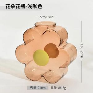 Vase Color&eacute; Transparent,Vase &Agrave; Fleurs En Forme De Champignon,Bouteille De Fleur En Verre Hydroponique,Pot De Plante,D&eacute;coration De Table,Ornements.S2 Flower Vase. - Neuf