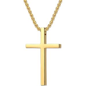 Tianyi-Collier Croix Chretienne Homme, Collier Homme Acier Inoxydable, Pendentif Croix, Collier Croix Homme, Pendentif Homme, Collier Argent Homme, Chaine Acier Inoxydable Homme - Neuf