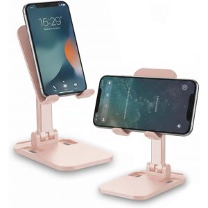 acdsgd-Support de t&eacute;l&eacute;phone pour bureau, support de t&eacute;l&eacute;phone portable r&eacute;glable avec inclinaison - Support de t&eacute;l&eacute;phone de bureau pliable pour iPhone 17, 16, 15, Samsung S23, tous les t&eacute;l&eacute;phones de - Neuf