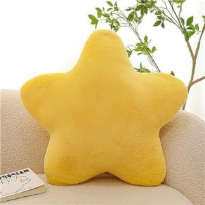 Eryi-Coussin Douillet En Forme D'étoile Pour Enfant, Doux Et Moelleux, Décoratif, En Forme D'étoile, De Canapé, En Peluche, Pour Chambre D'enfant, Chambre À Coucher, Jaune, 30 Cm - Neuf