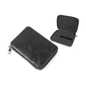 Portefeuille passeport avec protection RFID et fermeture &eacute;clair, &eacute;tui de voyage en cuir PU, noir - Neuf