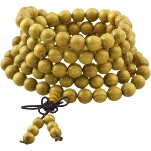 Eryi-Mala Bracelet Perlé Unisexe, Élastique Protection Collier Bouddhiste De 108 Perles En Bois Avec N?ud Chinois 25 - Neuf