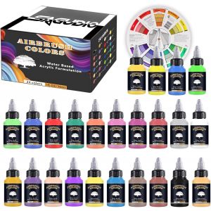 Chenquansarl-Peinture Aérographe 24 Couleurs 30 Ml - Modèle Prêt À L'emploi Pour Airbrush¿ De Gâteaux,De Modèles - Neuf