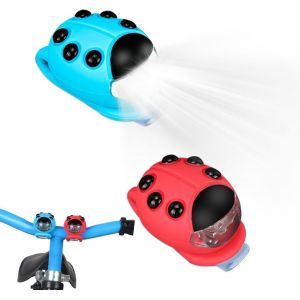 2 Pièces Éclairage Vélo,Lumiere Velo Avant Et Arriere,Lumiere Velo À Led,Feux De Sécurité À Led,Phare Lampe Led Avant & Feu Arrière Étanche Pour Vtt/Vtc/Cyclisme/Bicyclette/Camping - Neuf