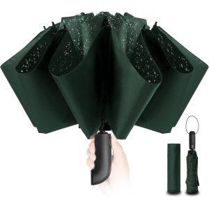 ERSHI-Parapluie Pliant inversé Compact - Résistant aux intempéries, Automatique Coupe-Vent, Parapluie Homme Revêtement en Tissu 21[83] - Neuf