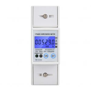 Compteur d'energie electrique monophase DDS529R, affichage numerique LCD intelligent, 230 V, 2 poles, rail DIN, avec RS485 - Neuf