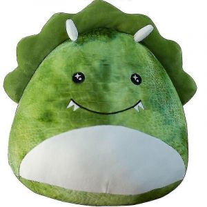 Oreiller en peluche de dinosaure rond en relief simulé, jouet de poupée de dessin animé mignon - Neuf