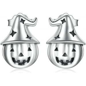 Kal-Boucles D'oreilles Halloween Pour Femmes En Argent Sterling - Citrouille Fantôme Chauve-Souris Araignée Noir Squelette Boucles D'oreilles Petit Diable Bijoux Cadeaux Pour Adolescentes Filles - Neuf