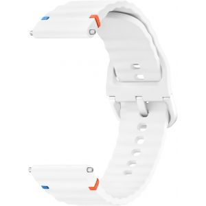 Kal-Bracelet De Montre 22 Mm 20 Mm, En Silicone Pour Homme Et Femme, Respirant, Étanche, En Forme De Vague, Bracelet De Rechange Avec Fermeture Rapide - Neuf